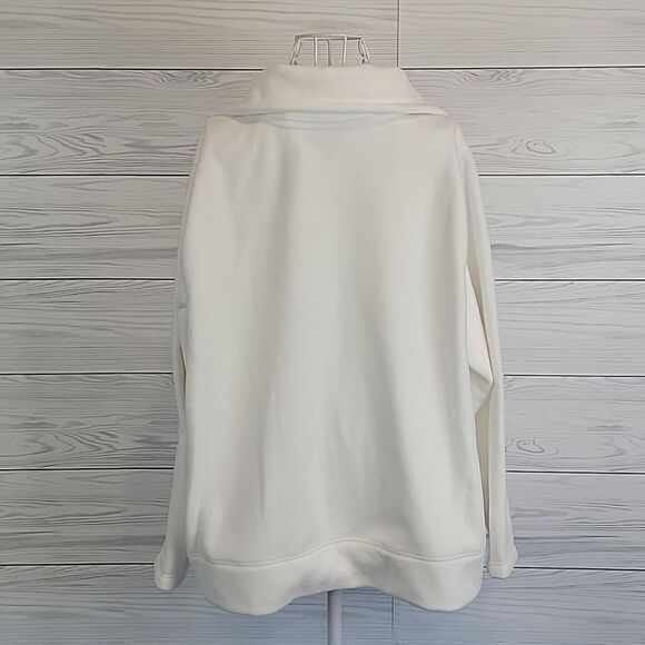 DKNY sport full zip fleece jacket in cloud white Women's Size 1X - Picture 9 of 14